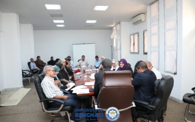 كلية التربية بجامعة بنغازي تعقد اجتماعها الاستثنائي الخامس استعداداً لزيارة الاعتماد المؤسسي